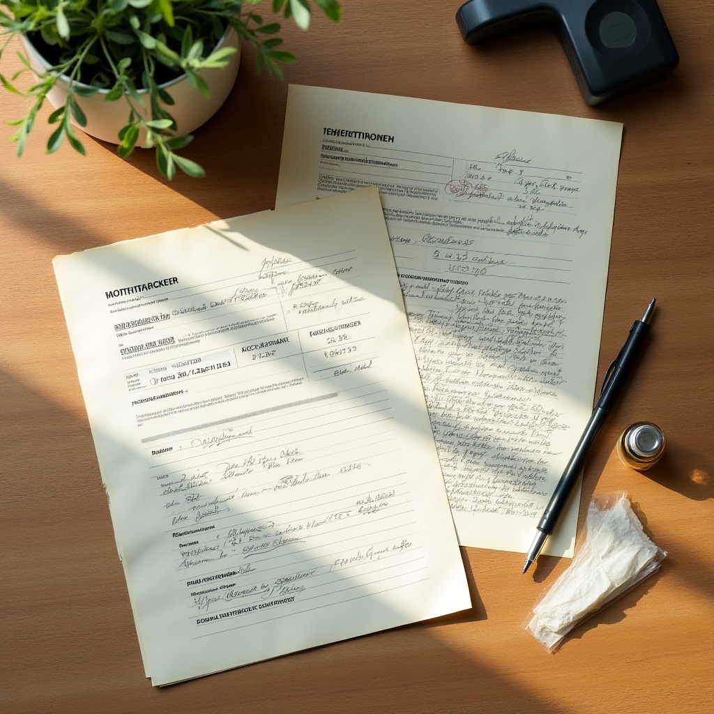 Documentazione tracciabilità olio su scrivania con moduli di registrazione lotto